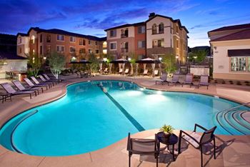 Two entertainment plazas featuring a pool, a spa, and private cabanas